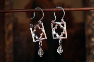 Foliate Collection- Green Quartz Earrings, No. 3