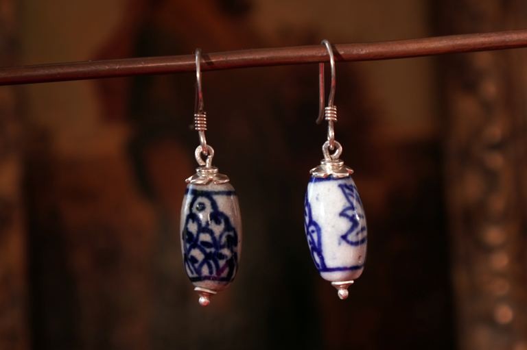 Rosalinde Earrings, Porcelain