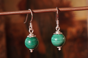 Rosalinde Earrings, Malachite